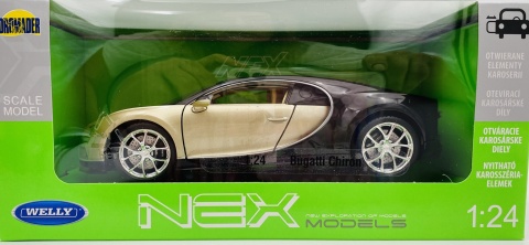 BUGATTI Chiron MODEL metal WELLY 1:24 złoty