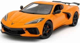Chevrolet CORVETTE 2023 model 24120 Welly 1:24 pomarańczowy