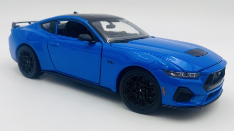 FORD MUSTANG GT 2024 metal model 24123 Welly 1:24 niebieski