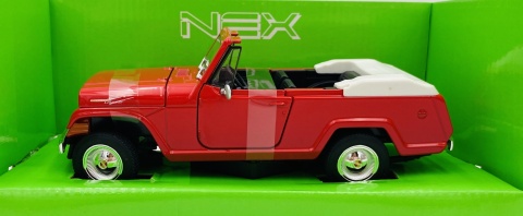 Jeep Jeepster Commando Roadster 1967 model 24117 Welly 1:24 czerwony