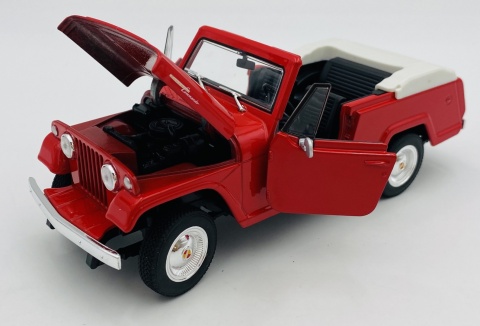 Jeep Jeepster Commando Roadster 1967 model 24117 Welly 1:24 czerwony