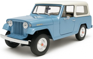 Jeep Jeepster Commando Station Wagon 1967 model 24117 Welly 1:24 niebieski