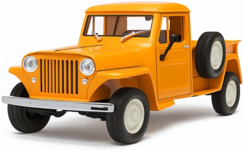 Jeep WILLYS Pickup 1947 model 24116 Welly 1:24 pomarańczowy