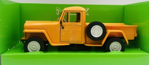 Jeep WILLYS Pickup 1947 model 24116 Welly 1:24 pomarańczowy