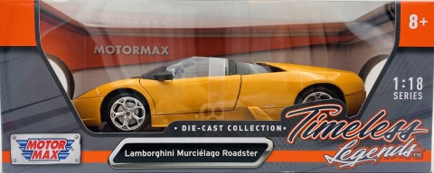Lamborghini Murcielago Roadster 1:18 Motormax 73169 pomarańczowy