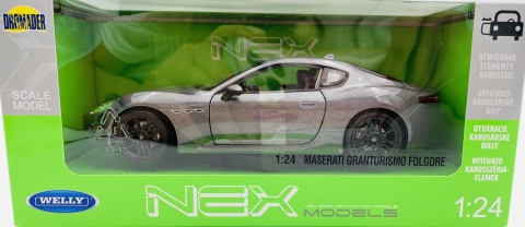MASERATI Granturismo Folgore model 24125 WELLY 1:24 grafitowy