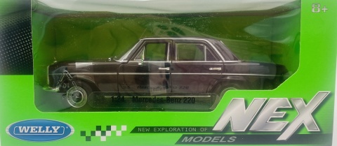 MERCEDES-BENZ 220 W115 metal model WELLY 1:24 czarny