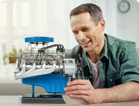MODEL silnika Ford Mustang V8 - ZBUDUJ SWOJE WŁASNE V8 do złożenia Franzis