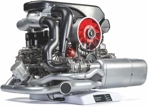 MODEL silnika Porsche 911 Turbo 6 cylindrów boxer - do złożenia Franzis 1:3