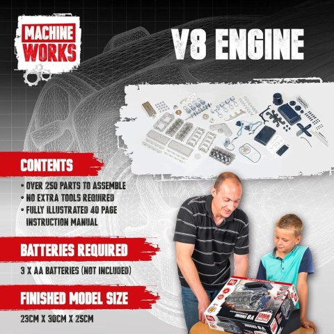 MODEL silnika V8 Machine Works - ZBUDUJ SWOJE WŁASNE V8 do złożenia Haynes