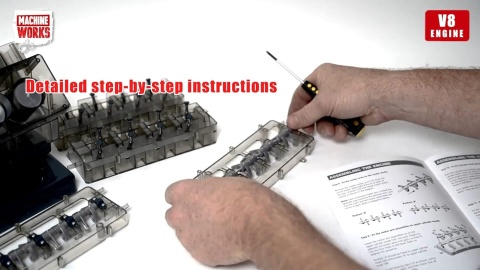 MODEL silnika V8 Machine Works - ZBUDUJ SWOJE WŁASNE V8 do złożenia Haynes