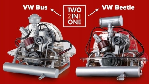 MODEL silnika VW Bus ogórek VW Beetle garbus 2 in 1 do złożenia 1:4