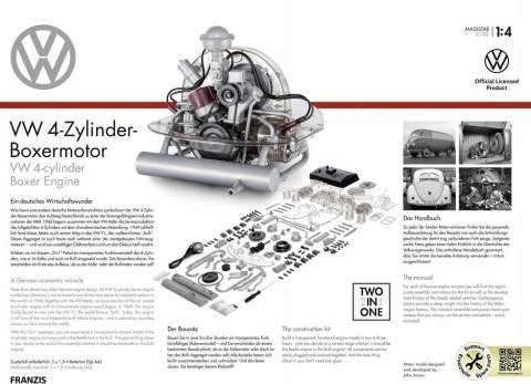 MODEL silnika VW Bus ogórek VW Beetle garbus 2 in 1 do złożenia 1:4