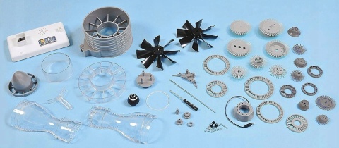 MODEL silnika odrzutowego Machine Works - Jet engine kit do złożenia Haynes