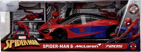 McLaren 720S Spiderman Spider-Man MARVEL JADA 1:24 + figurka