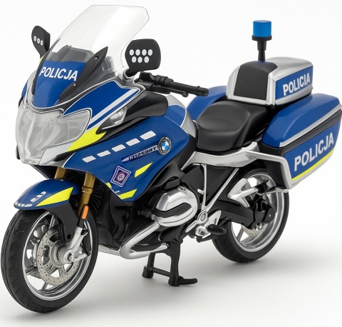 Motocykl BMW R 1200 RT POLICJA Polska WRD na podstawce model 1:18 Maisto