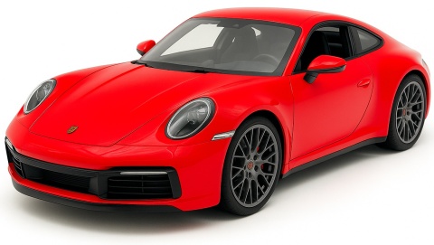 PORSCHE 911 (992) Carrera 4S 2020 model 24099 WELLY 1:24 czerwony