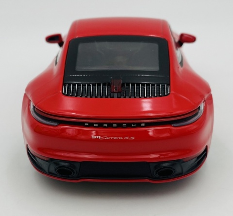 PORSCHE 911 (992) Carrera 4S 2020 model 24099 WELLY 1:24 czerwony