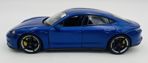 PORSCHE Taycan Turbo S model 24107 metal WELLY 1:24 niebieski
