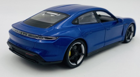 PORSCHE Taycan Turbo S model 24107 metal WELLY 1:24 niebieski