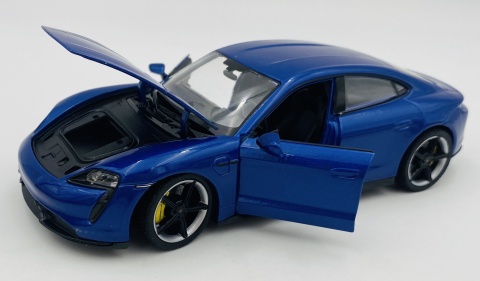 PORSCHE Taycan Turbo S model 24107 metal WELLY 1:24 niebieski