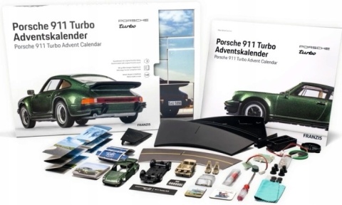 ZESTAW Porsche 911 Turbo kalendarz adwentowy 1:43 oak green Franzis 1:43