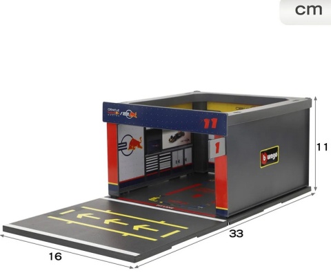 ZESTAW Red Bull F1 #11 S. Perez Pit Stop diorama 2024 RB20 BBurago 1:43