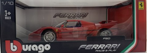 FERRARI F50 red duży model 1:18 Bburago 16004 FERRARI F50 red duży model 1:18 Bburago 16004