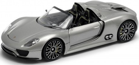 PORSCHE 918 Spyder grey MODEL METAL WELLY 1:24