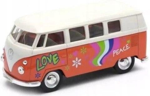 VW Volkswagen T1 1963 Love Peace model WELLY 1:24