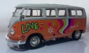 VW Volkswagen T1 1963 Love Peace model WELLY 1:24