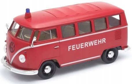 VW Volkswagen T1 1963 Straż Pożarna WELLY 1:24