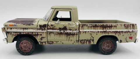 1972 Ford F-100 podrdzewiały 1:24 Motormax 79074 Weathered Treasures
