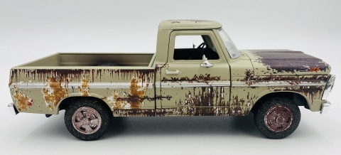 1972 Ford F-100 podrdzewiały 1:24 Motormax 79074 Weathered Treasures