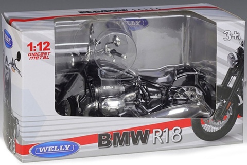 BMW R18 2020 motocykl model 1:12 Welly 62205 czarny