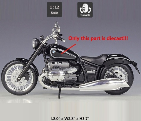 BMW R18 2020 motocykl model 1:12 Welly 62205 czarny