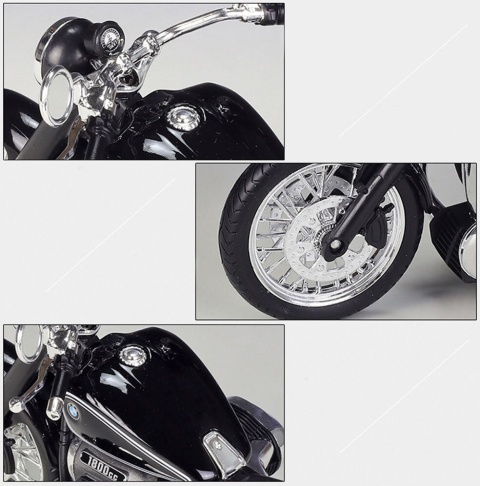 BMW R18 2020 motocykl model 1:12 Welly 62205 czarny