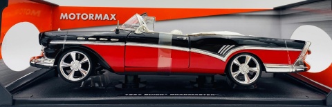 BUICK Roadmaster 1957 1:18 model Motormax 79008 czarny z czerwonym