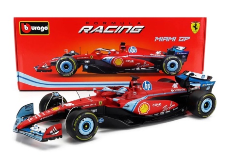 Bolid F1 Ferrari SF24 Leclerc 2024 MIAMI BBurago 1:18