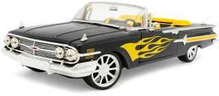 Chevrolet Impala 1960 tuning model 1:18 Motormax 79009 czarny z płomieniami