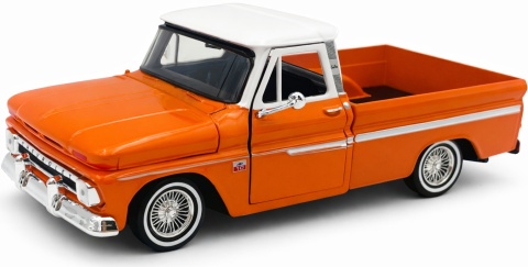 Chevy C10 Fleetside 1966 Pickup 1:24 Motormax 79034 Get Low Series orange