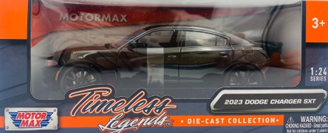 DODGE Charger SXT 2023 model 1:24 Motormax 79387 czarny
