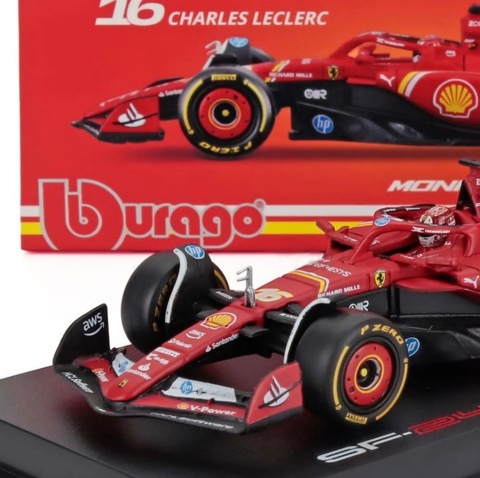 F1 FERRARI F1 SF24 2024 Monaco Leclerc KASK BBurago 1:43