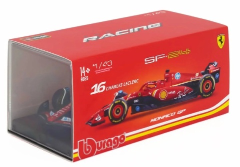 F1 FERRARI F1 SF24 2024 Monaco Leclerc KASK BBurago 1:43