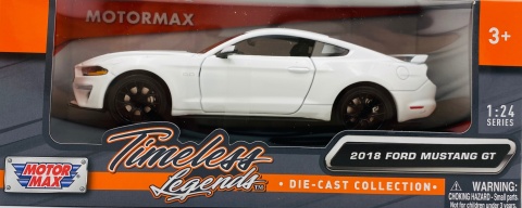 Ford MUSTANG GT 5.0 2018 model 1:24 Motormax 79352 biały