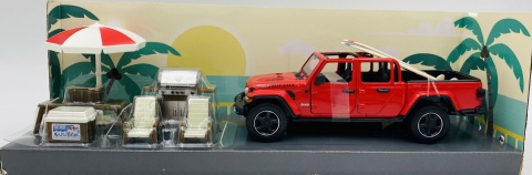 Jeep Gladiator Rubicon surfing z zestawem kempingowym 1:27 Motormax 79722