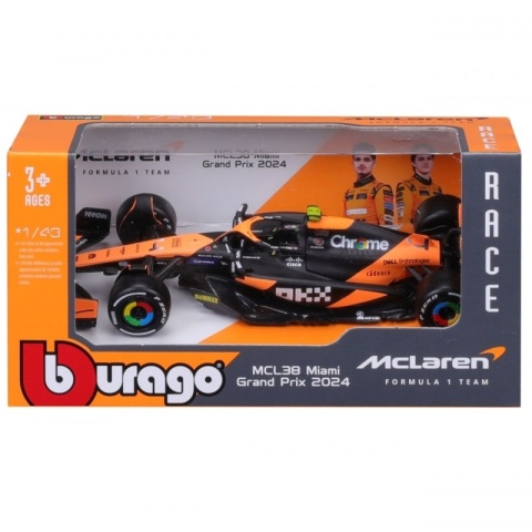 McLaren MCL38 F1 2024 Miami #4 Lando Norris BBurago model 1:43