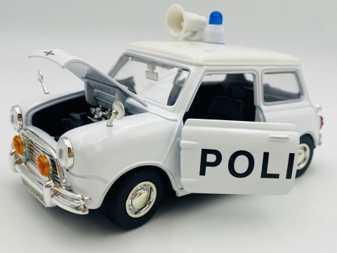 Morris Mini Cooper 1961-67 Police 1:18 model Motormax 79742 City Classics