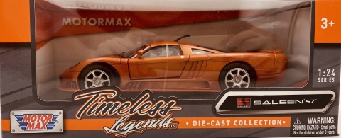 Saleen S7 model 1:24 supercar Motormax 73279 pomarańczowy