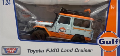 Toyota FJ40 Land Cruiser with GULF Livery model 1:24 Motormax 79658
